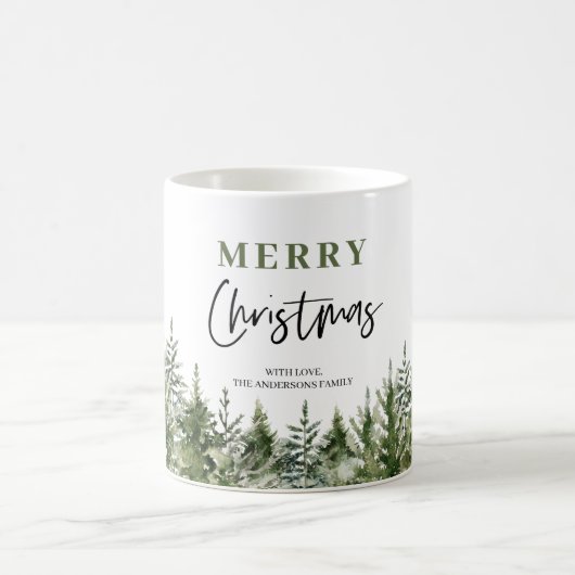 Weihnachtsbaum | Frohe Weihnachten Kaffeetasse (Mittel)