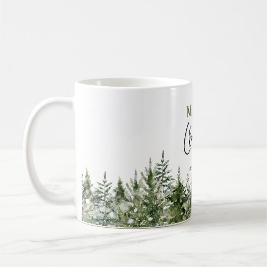 Weihnachtsbaum | Frohe Weihnachten Kaffeetasse (Links)