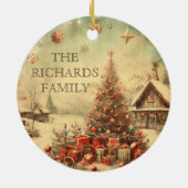 Weihnachtsbaum Frohe Weihnachten Keramik Ornament (Hinten)