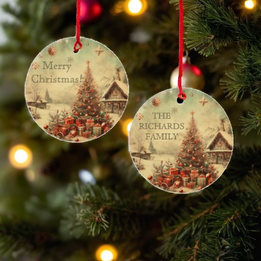 Weihnachtsbaum Frohe Weihnachten Keramik Ornament