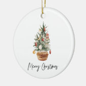 Weihnachtsbaum | Frohe Weihnachten Keramik Ornament (Links)