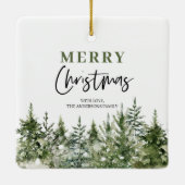 Weihnachtsbaum | Frohe Weihnachten Keramikornament (Rückseite)