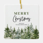 Weihnachtsbaum | Frohe Weihnachten Keramikornament (Vorderseite)