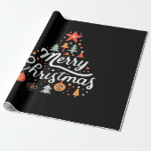 Weihnachtsbaum Frohe Weihnachten Klassiker Geschenkpapier (Ungerollt)