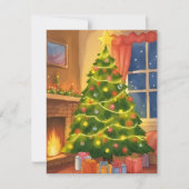 Weihnachtsbaum | Frohe Weihnachten Malerei (Vorderseite)