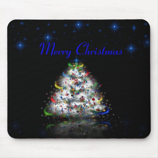 Weihnachtsbaum-frohe Weihnachten Mousepad (Vorne)