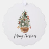 Weihnachtsbaum | Frohe Weihnachten Ornament Karte (Vorderseite)