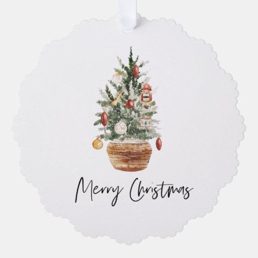 Weihnachtsbaum | Frohe Weihnachten Ornament Karte (Vorderseite)