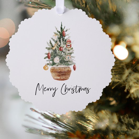 Weihnachtsbaum | Frohe Weihnachten Ornament Karte