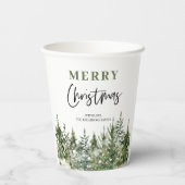 Weihnachtsbaum | Frohe Weihnachten Pappbecher (Rückseite)