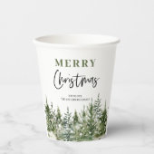 Weihnachtsbaum | Frohe Weihnachten Pappbecher (Vorderseite)