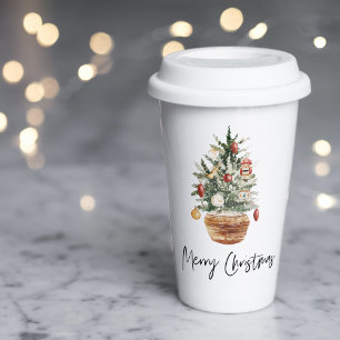 Weihnachtsbaum Frohe Weihnachten Pappbecher