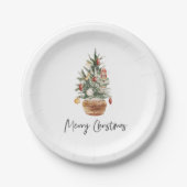 Weihnachtsbaum | Frohe Weihnachten Pappteller (Vorderseite)
