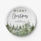 Weihnachtsbaum | Frohe Weihnachten Pappteller (Vorderseite)