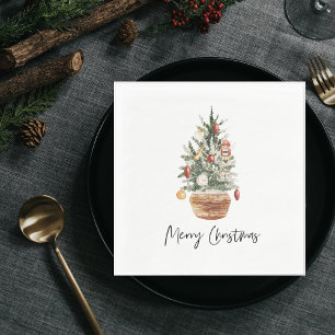 Weihnachtsbaum   Frohe Weihnachten Serviette