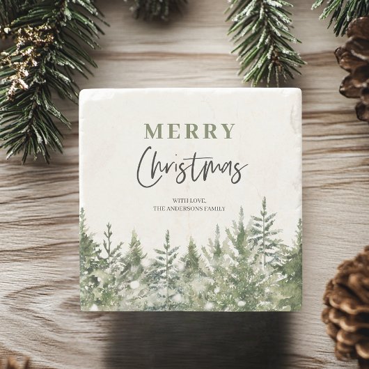 Weihnachtsbaum | Frohe Weihnachten Steinuntersetzer