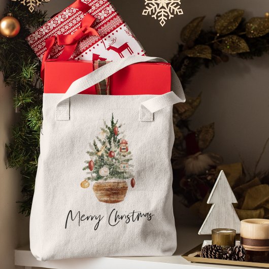 Weihnachtsbaum | Frohe Weihnachten Tragetasche