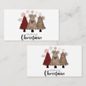 Weihnachtsbaum Frohe Weihnachten Visitenkarte (Vorne/Hinten)