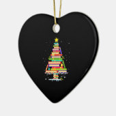 Weihnachtsbaum frohe Weihnachtsbibliothek Keramik Ornament (Links)