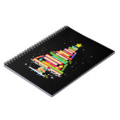 Weihnachtsbaum frohe Weihnachtsbibliothek Notizblock (Linke Seite)