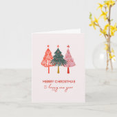 Weihnachtsbaum Frohe Weihnachtsfeier Neues Jahr Karte (Gelbe Blume)