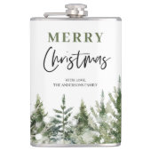 Weihnachtsbaum | Frohe Weihnachtsfeiertage Flachmann (Vorderseite)