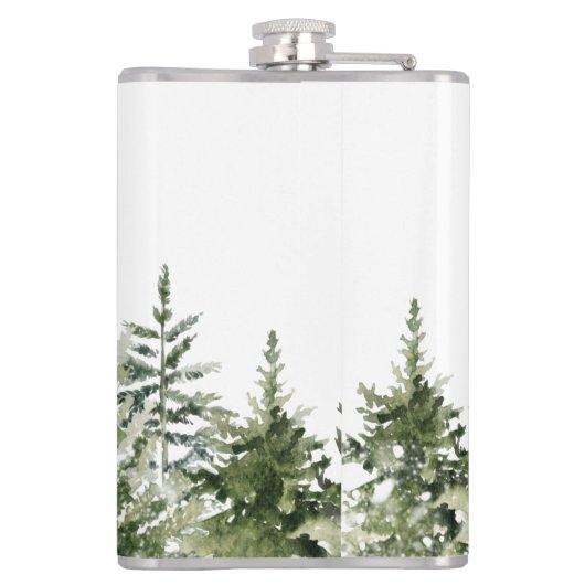 Weihnachtsbaum | Frohe Weihnachtsfeiertage Flachmann (Rückseite)