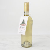 Weihnachtsbaum Frohe Weihnachtsgeschenke Flaschenanhänger (Angewinkelt)