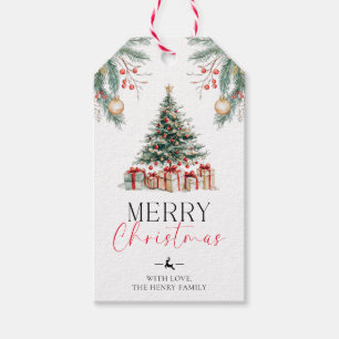 Weihnachtsbaum Frohe Weihnachtsgeschenke Tags Geschenkanhänger