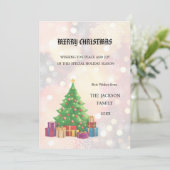 Weihnachtsbaum Frohe Weihnachtskarte Einladung (Stehend Vorderseite)