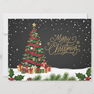 Weihnachtsbaum Frohe Weihnachtskarte Feiertagskarte