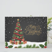 Weihnachtsbaum Frohe Weihnachtskarte Feiertagskarte (Stehend Vorderseite)