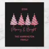 Weihnachtsbaum fröhlich und hell Custom Weinetikett (Einzelnes Label)