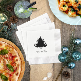 Weihnachtsbaum Fröhliche und beschwipste Feiertags Serviette