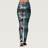 Weihnachtsbaum fröhlicher Feiertag Leggings (Rückseite)