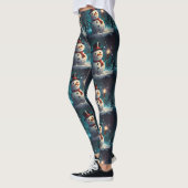 Weihnachtsbaum fröhlicher Feiertag Leggings (Links)