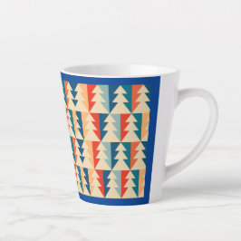 Weihnachtsbaum funky Retro-Design der 70er Jahre Milchtasse