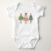 Weihnachtsbaum Funny Baby Bodysuit Baby Strampler (Vorderseite)