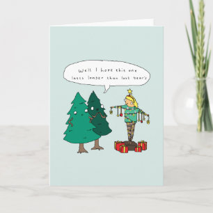 Weihnachtsbaum   Funny Comic Christmas Card Feiertagskarte