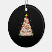 Weihnachtsbaum Funny Dog Keramik Ornament (Links)