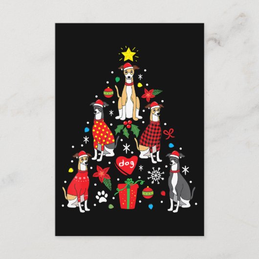Weihnachtsbaum Funny Dog Mama Vater Begleitkarte (Vorderseite)