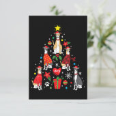 Weihnachtsbaum Funny Dog Mama Vater Begleitkarte (Stehend Vorderseite)