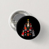 Weihnachtsbaum Funny Dog Mama Vater Button (Vorne & Hinten)