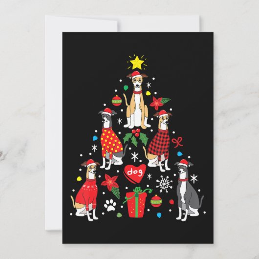 Weihnachtsbaum Funny Dog Mama Vater Einladung (Vorderseite)