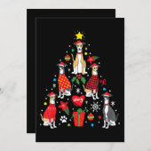 Weihnachtsbaum Funny Dog Mama Vater Feiertagskarte (Vorne/Hinten)