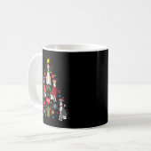 Weihnachtsbaum Funny Dog Mama Vater Kaffeetasse (Vorderseite Links)