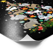 Weihnachtsbaum Funny Rabbit Lover Xmas Dekoration Fotodruck (Ecke)