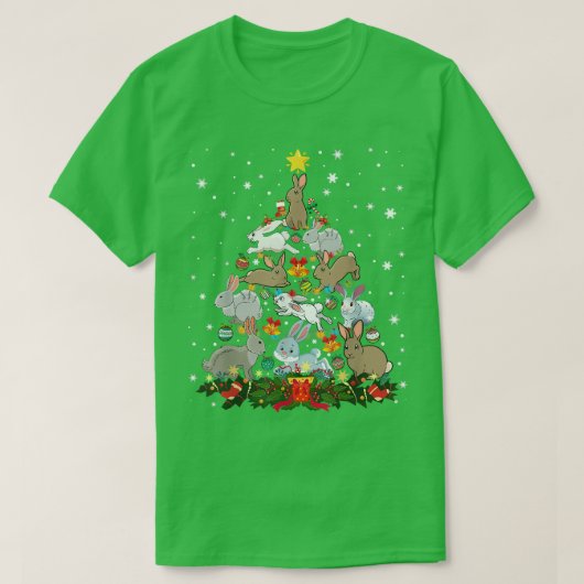 Weihnachtsbaum Funny Rabbit Lover Xmas Dekoration T-Shirt (Design vorne)
