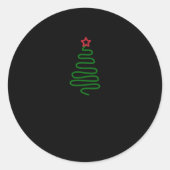 Weihnachtsbaum Funny Star Runder Aufkleber (Vorderseite)