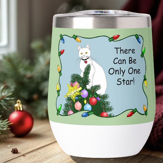 Weihnachtsbaum Funny White Cat